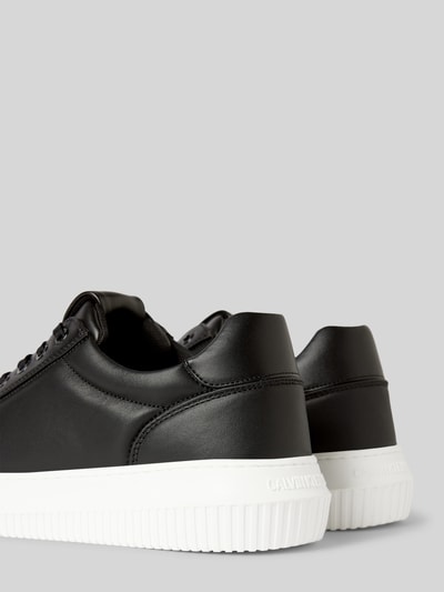 Peek & Cloppenburg Calvin Klein JeansLedersneaker Mit Label-Print Modell 'CHUNKY CUPSOLE CLEANLOW' In Black