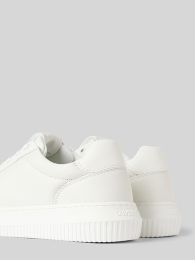 Peek & Cloppenburg Calvin Klein JeansLedersneaker Mit Label-Print Modell 'CHUNKY CUPSOLE CLEANLOW' In Weiss