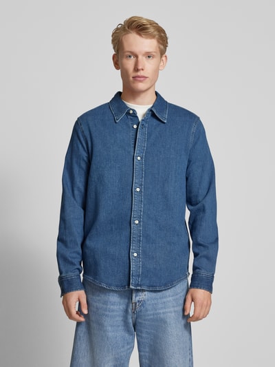 Peek & Cloppenburg Calvin Klein JeansSlim Fit Jeanshemd Mit Kentkragen In Blau