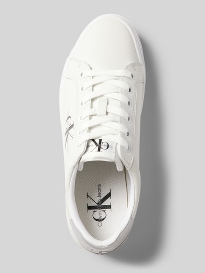 Peek & Cloppenburg Calvin Klein JeansSneaker Aus Leder Mit Label-Detail Modell 'VULC' In Weiss