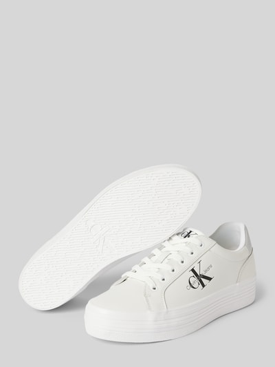 Peek & Cloppenburg Calvin Klein JeansSneaker Aus Leder Mit Label-Detail Modell 'VULC' In Weiss