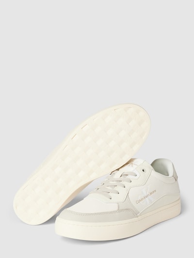 Peek & Cloppenburg Calvin Klein JeansSneaker Aus Leder Mit Logo-Prägung Modell 'CLASSIC CUPSOLE' In Offwhite