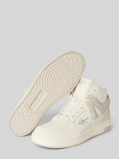 Peek & Cloppenburg Calvin Klein JeansSneaker Mit Label-Print Modell 'BASKET CUP' In Offwhite