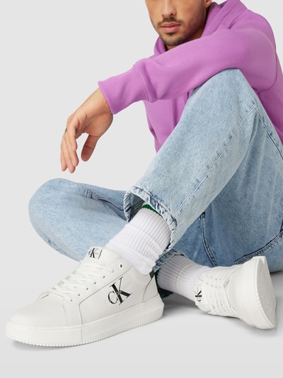 Peek & Cloppenburg Calvin Klein JeansSneaker mit Logo-Print Modell 'CHUNKY' in weiss
