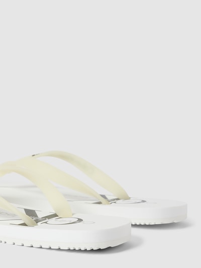 Peek & Cloppenburg Calvin Klein JeansZehentrenner Mit Label-Prints In Weiss