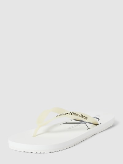 Peek & Cloppenburg Calvin Klein JeansZehentrenner mit Label-Prints in weiss