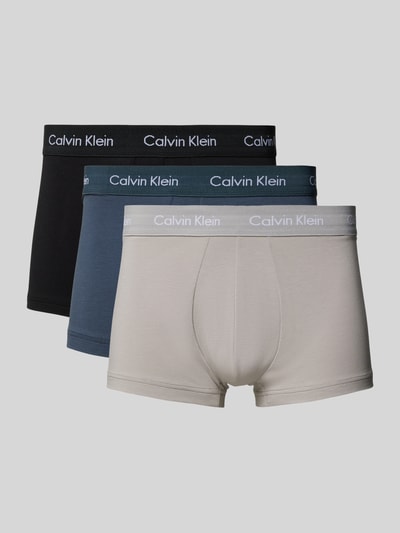 Peek & Cloppenburg Calvin Klein UnderwearTrunks Mit Label-Bund Im 3er-Pack In Petrol