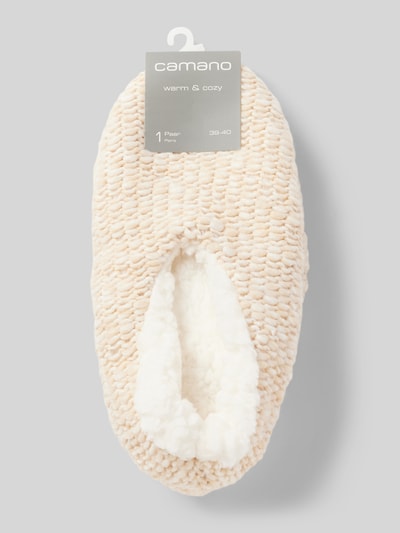 Peek & Cloppenburg CamanoHausschuhe Mit Grobstrick In Beige