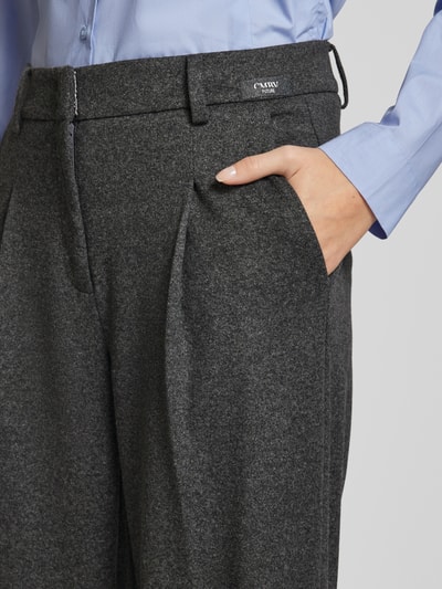 Peek & Cloppenburg CambioAnzughose Mit Bügelfalten Modell 'AMELIE' In Mittelgrau Melange