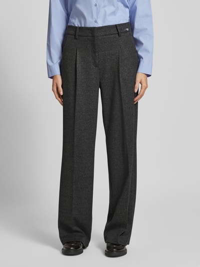 Peek & Cloppenburg CambioAnzughose Mit Bügelfalten Modell 'AMELIE' In Mittelgrau Melange