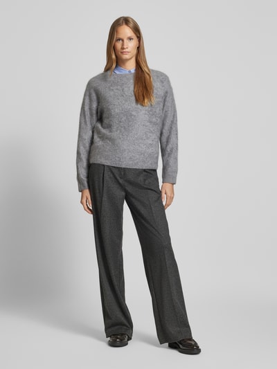Peek & Cloppenburg CambioAnzughose Mit Bügelfalten Modell 'AMELIE' In Mittelgrau Melange