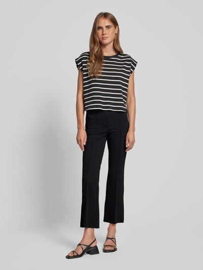 Peek & Cloppenburg CambioBootcut Stoffhose mit Strukturmuster Modell 'ROS EASY KICK' in black