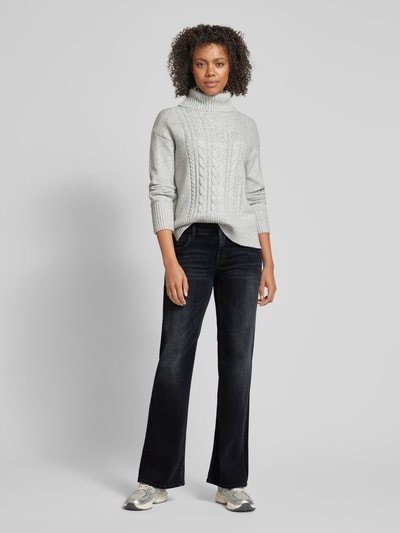 Peek & Cloppenburg CambioFlared Jeans mit Gürtelschlaufen Modell 'TESS' in anthrazit melange