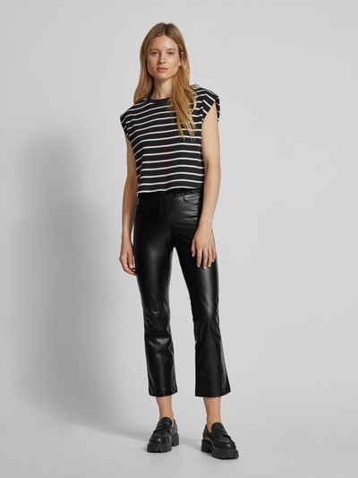 Peek & Cloppenburg CambioRegular Fit Lederhose mit elastischem Label-Bund in black