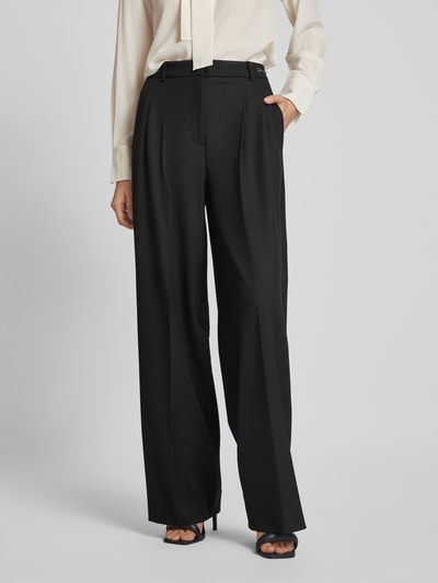 Peek & Cloppenburg CambioWide Leg Stoffhose Mit Bundfalten Modell 'ANNY' In Black