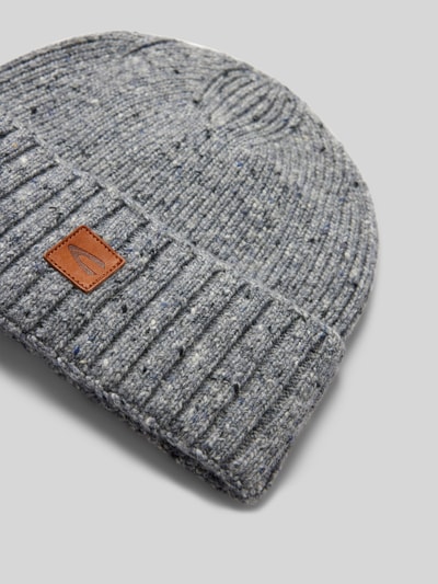 Peek & Cloppenburg Camel ActiveBeanie Aus Woll-Mix Mit Label-Patch In Hellgrau Melange