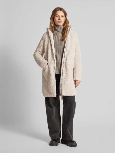 Peek & Cloppenburg camel activeMantel mit Kunstfellbesatz in offwhite