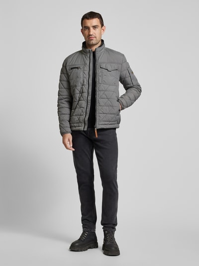 Peek & Cloppenburg camel activeSteppjacke mit Stehkragen in mittelgrau