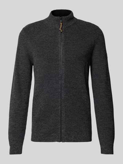 Peek & Cloppenburg Camel ActiveStrickjacke Mit Reißverschluss In Anthrazit