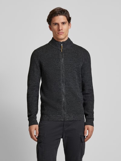 Peek & Cloppenburg Camel ActiveStrickjacke Mit Reißverschluss In Anthrazit