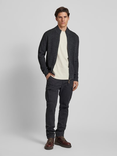 Peek & Cloppenburg camel activeStrickjacke mit Reißverschluss in anthrazit