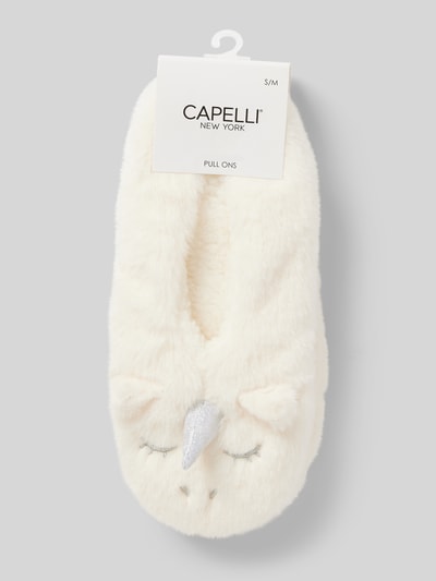 Peek & Cloppenburg CAPELLI NEW YORKHausschuhe Mit Kunstfellbesatz In Offwhite