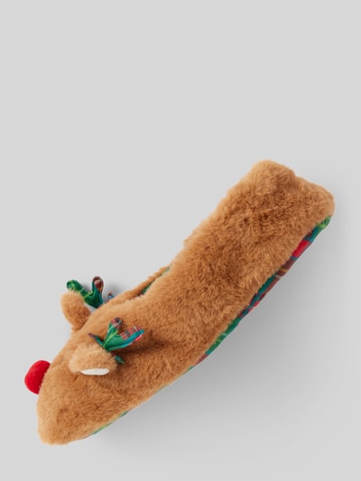 Peek & Cloppenburg CAPELLI NEW YORKHausschuhe mit Kunstfellbesatz in hellbraun