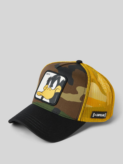 Peek & Cloppenburg CapslabTrucker Cap mit Motiv-Patch Modell 'Daffy' in oliv