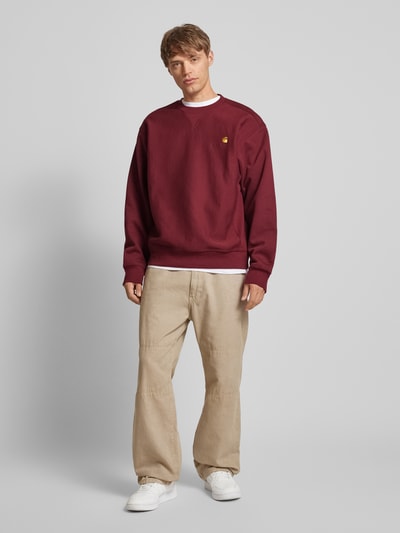 Peek & Cloppenburg Carhartt Work In ProgressSweatshirt mit gerippten Abschlüssen in bordeaux