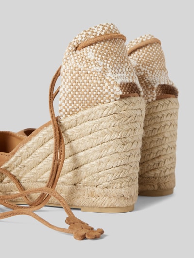 Peek & Cloppenburg CastañerWedges Aus Leder-Mix Modell 'CARINA' In Camel