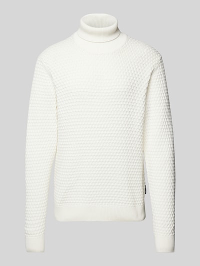 Peek & Cloppenburg Casual FridayRollkragenpullover Mit Label-Detail Modell 'Karl' In Offwhite