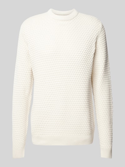 Peek & Cloppenburg Casual FridayStrickpullover Mit Strukturmuster Modell 'Karl' In Beige