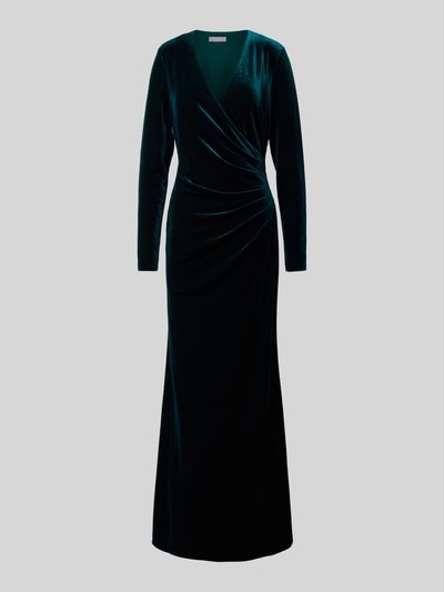 Peek & Cloppenburg Christian Berg CocktailAbendkleid In Wickel-Optik In Dunkelgruen