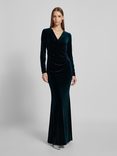 Peek & Cloppenburg Christian Berg CocktailAbendkleid In Wickel-Optik In Dunkelgruen