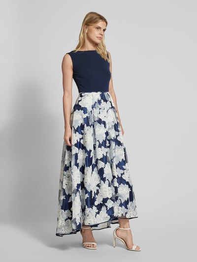 Peek & Cloppenburg Christian Berg CocktailAbendkleid Mit U-Boot-Ausschnitt In Marine Melange