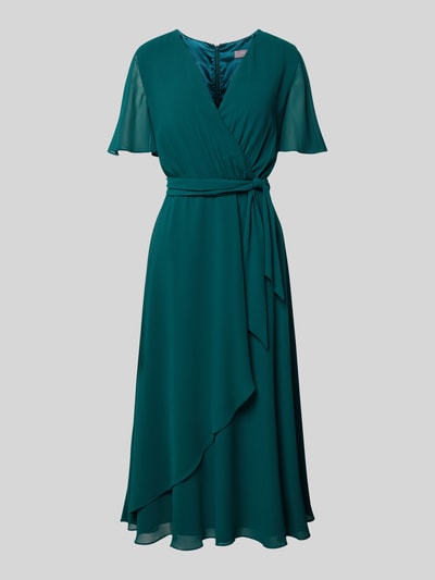 Peek & Cloppenburg Christian Berg CocktailCocktailkleid Mit Bindegürtel In Dunkelgruen Melange