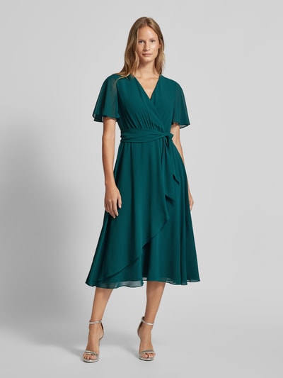 Peek & Cloppenburg Christian Berg CocktailCocktailkleid Mit Bindegürtel In Dunkelgruen Melange