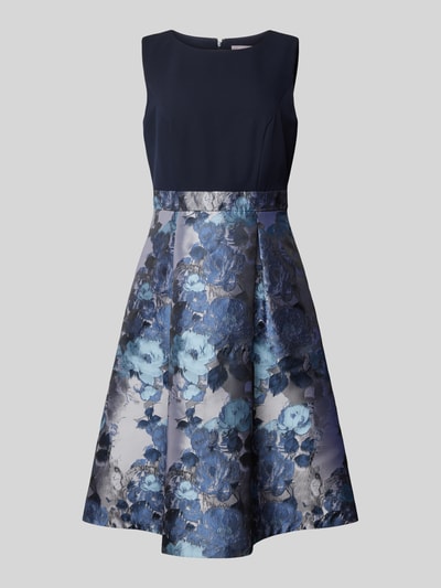 Peek & Cloppenburg Christian Berg CocktailKnielanges Cocktailkleid Im Stufen-Look In Marine Melange