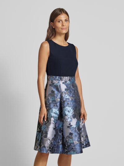 Peek & Cloppenburg Christian Berg CocktailKnielanges Cocktailkleid Im Stufen-Look In Marine Melange