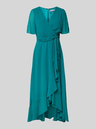 Peek & Cloppenburg Christian Berg CocktailKnielanges Cocktailkleid Mit Volantsaum In Grass Mel