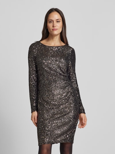 Peek & Cloppenburg Christian Berg CocktailKnielanges Cocktailkleid Mit Paillettenbesatz In Dunkelgrau