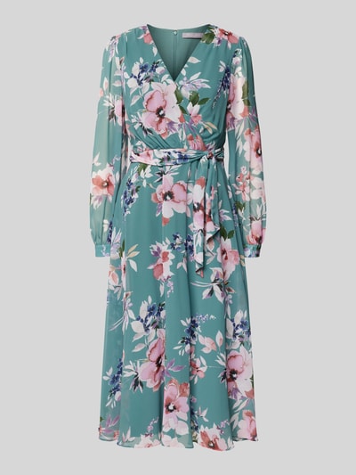 Peek & Cloppenburg Christian Berg CocktailMidikleid Mit Bindegürtel In Schilf