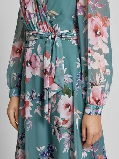 Peek & Cloppenburg Christian Berg CocktailMidikleid Mit Bindegürtel In Schilf