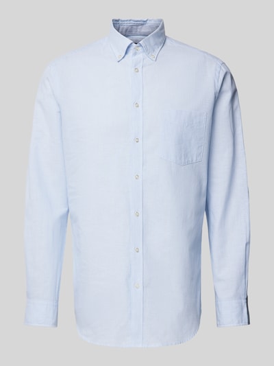 Peek & Cloppenburg Christian Berg MenFreizeithemd Mit Button-Down-Kragen Und Streifenmuster In Bleu