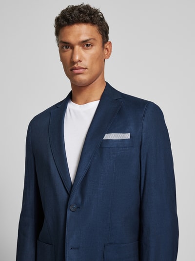 Peek & Cloppenburg Christian Berg MenLeinensakko Mit Brustleistentasche In Marine