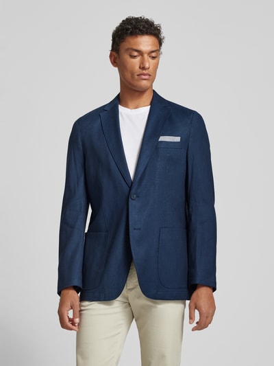 Peek & Cloppenburg Christian Berg MenLeinensakko Mit Brustleistentasche In Marine