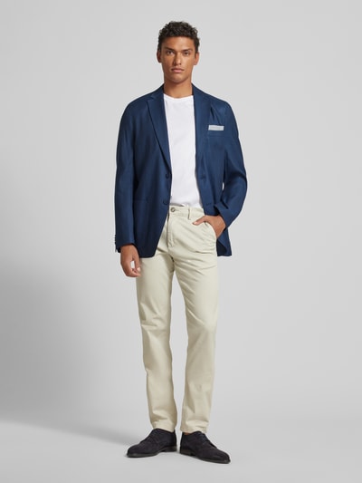 Peek & Cloppenburg Christian Berg MenLeinensakko mit Brustleistentasche in marine