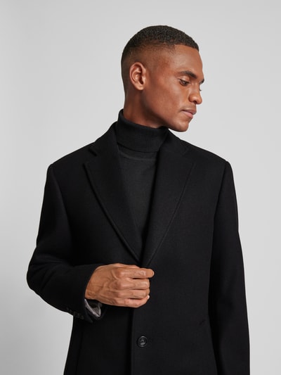Peek & Cloppenburg Christian Berg MenMantel Mit Leistentaschen In Black
