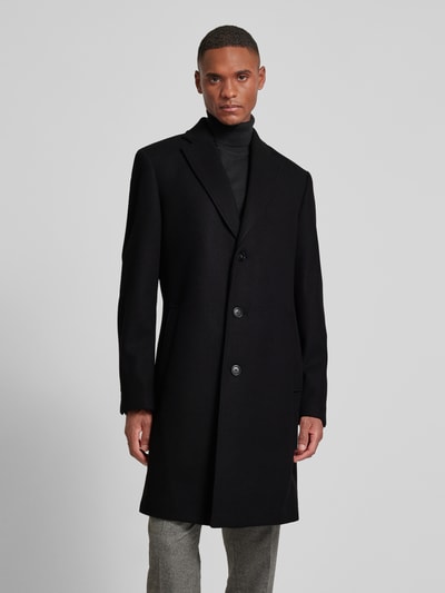 Peek & Cloppenburg Christian Berg MenMantel Mit Leistentaschen In Black