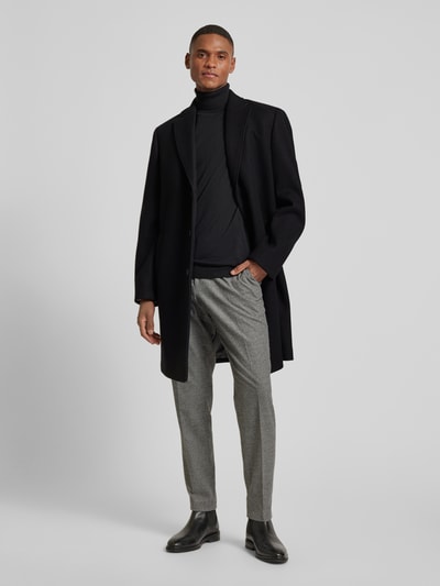 Peek & Cloppenburg Christian Berg MenMantel mit Leistentaschen in black